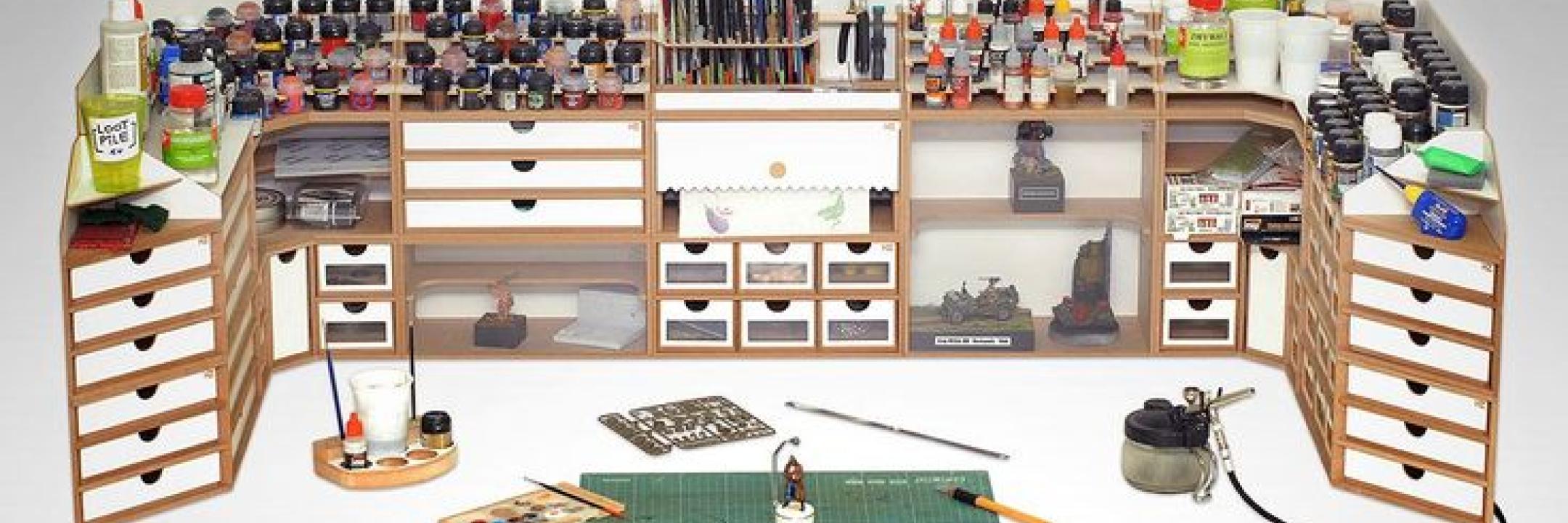Illustration d'un présentoir d'outillage maquette
