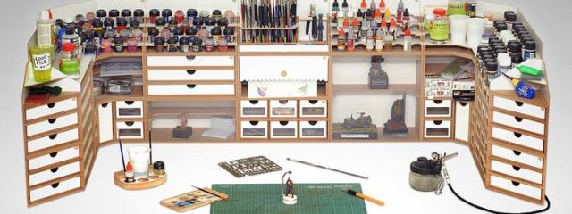 Illustration d'un présentoir d'outillage maquette